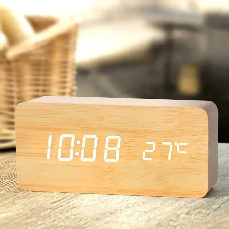 Wooden Digital Alarm Clock Vivareflex Online