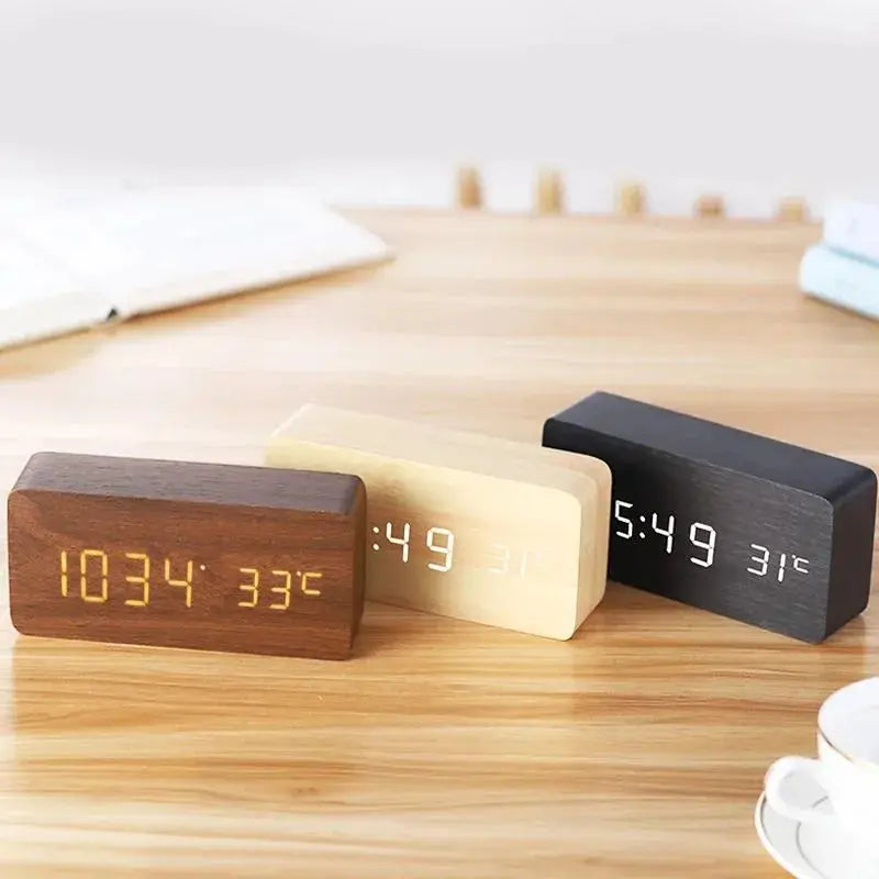 Wooden Digital Alarm Clock Vivareflex Online