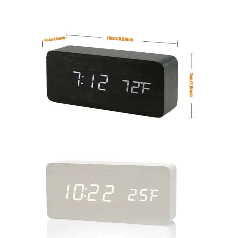 Wooden Digital Alarm Clock Vivareflex Online