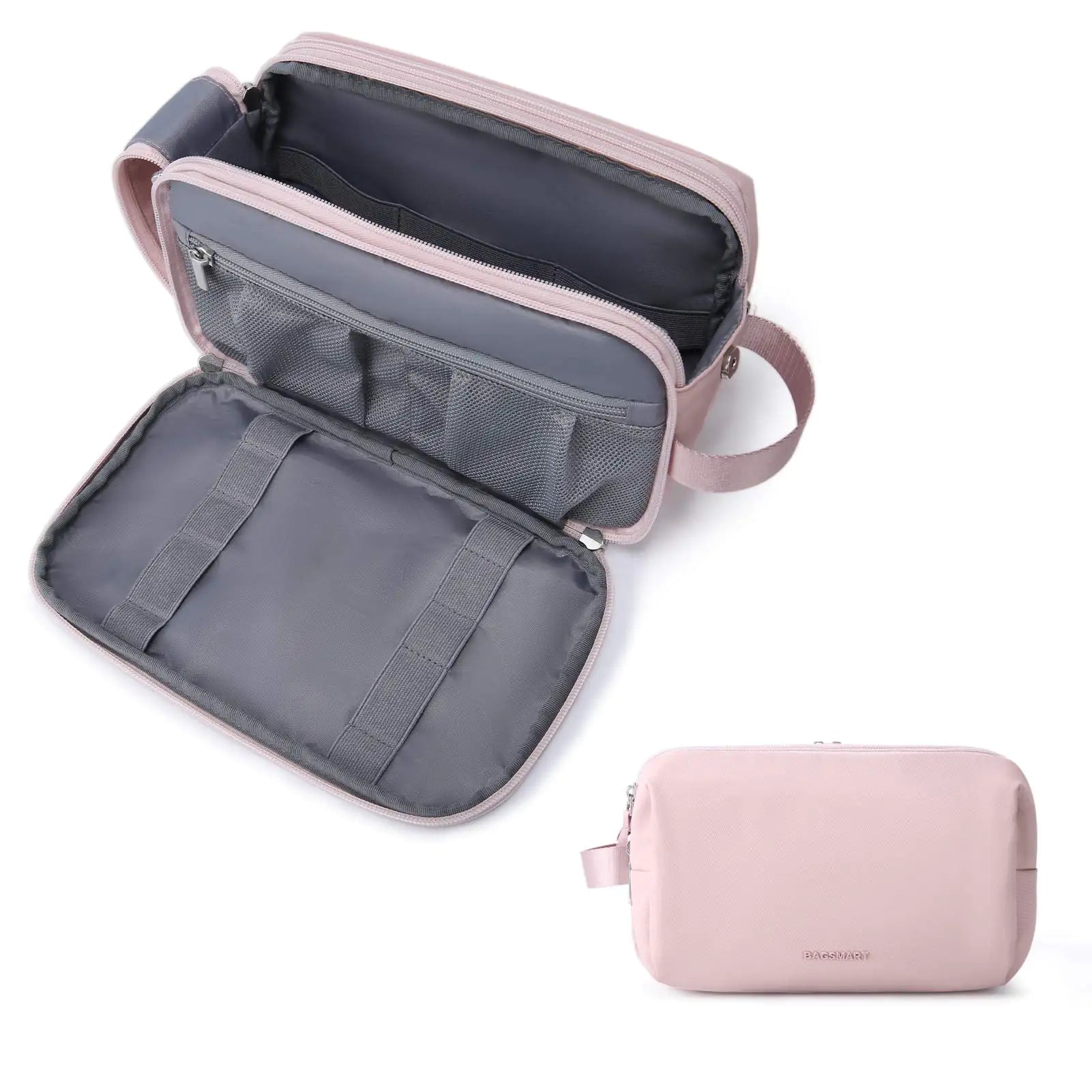 Neceser rosa BAGSMART: elegante organizador de viaje para mujeres