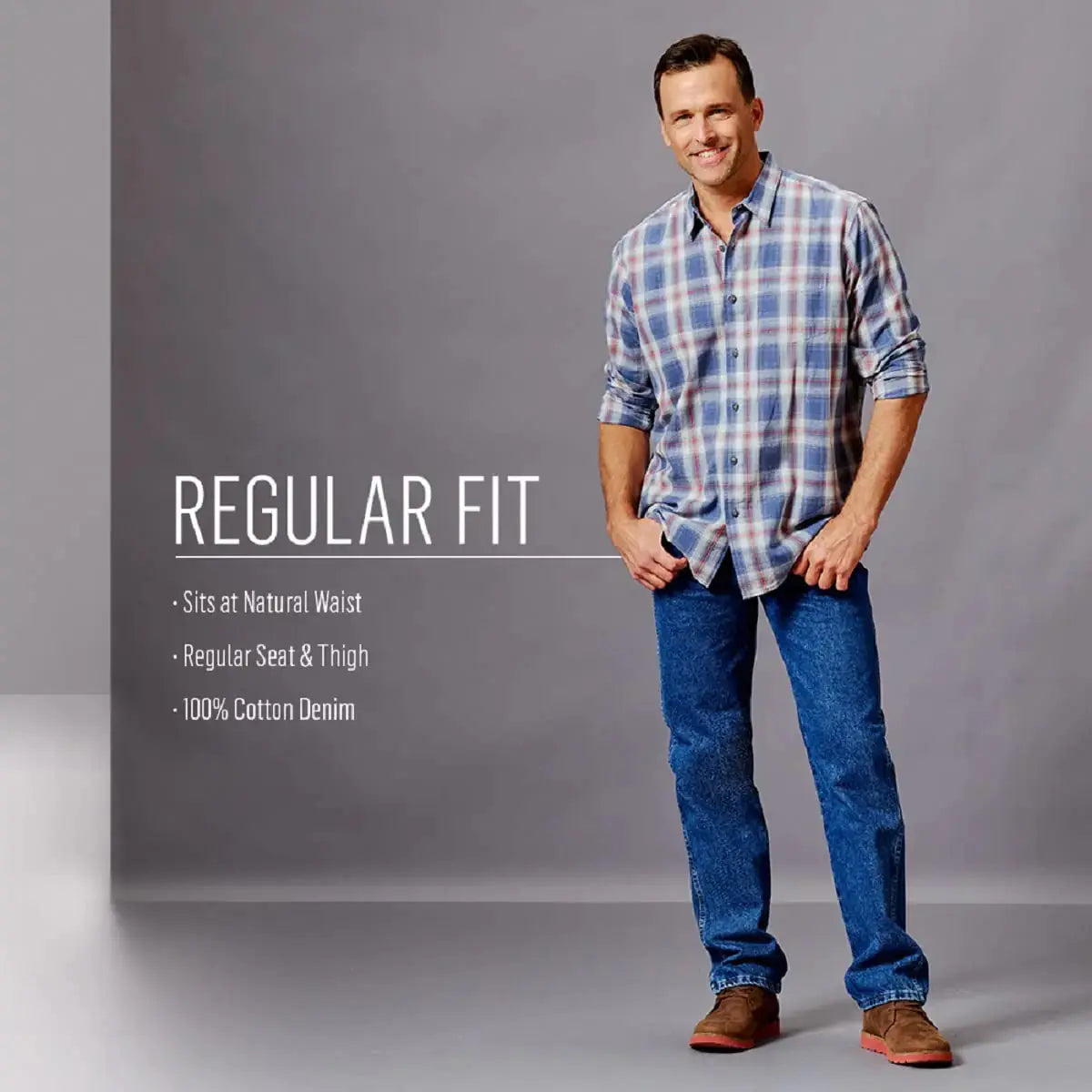 Wrangler Authentics Men's Classic 5-Pocket Regular Fit Cotton Jean 40W x 32L Dark Rinse - Vivareflex Online