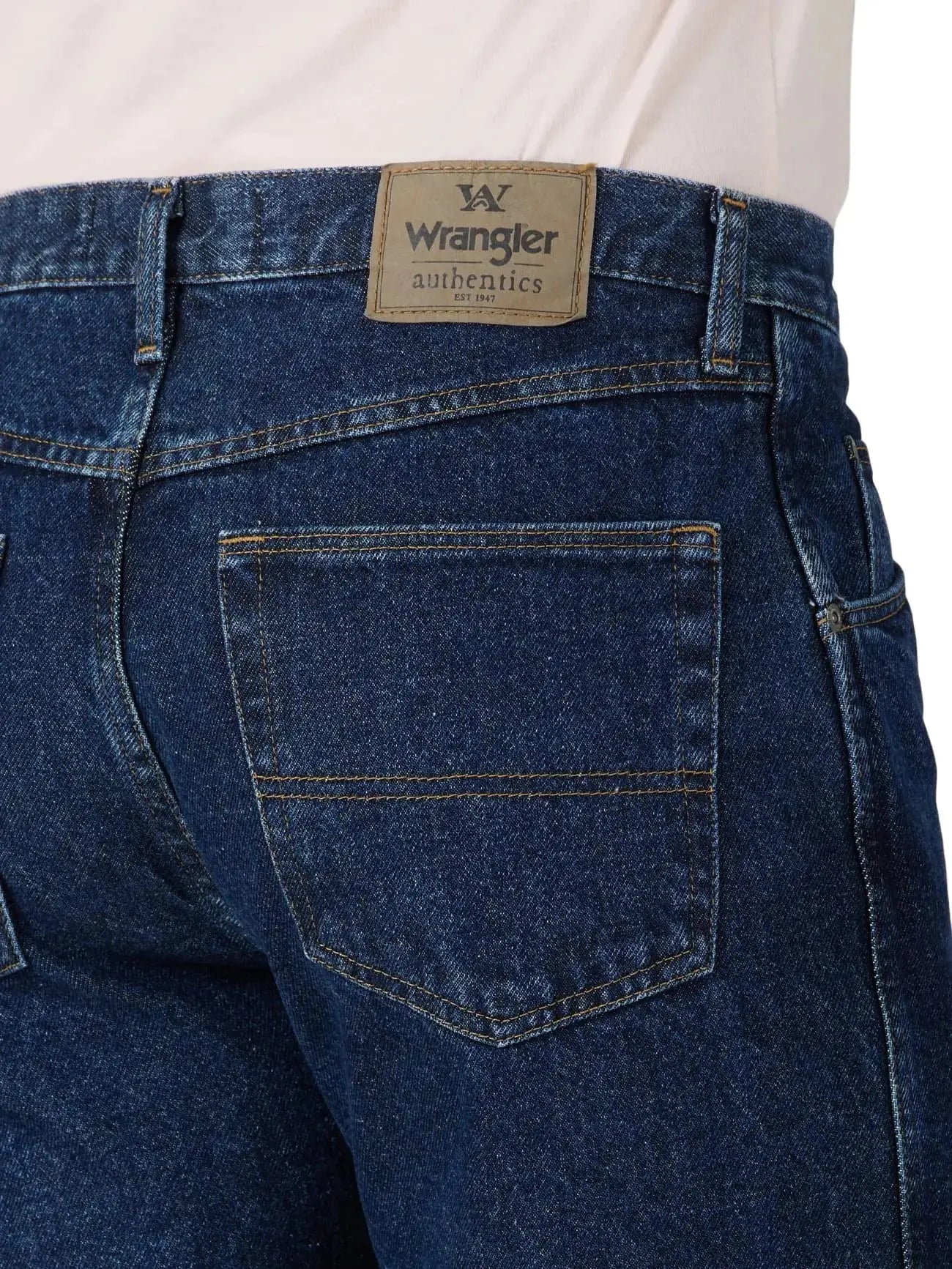 Wrangler Authentics Men's Classic 5-Pocket Regular Fit Cotton Jean 40W x 32L Dark Rinse - Vivareflex Online