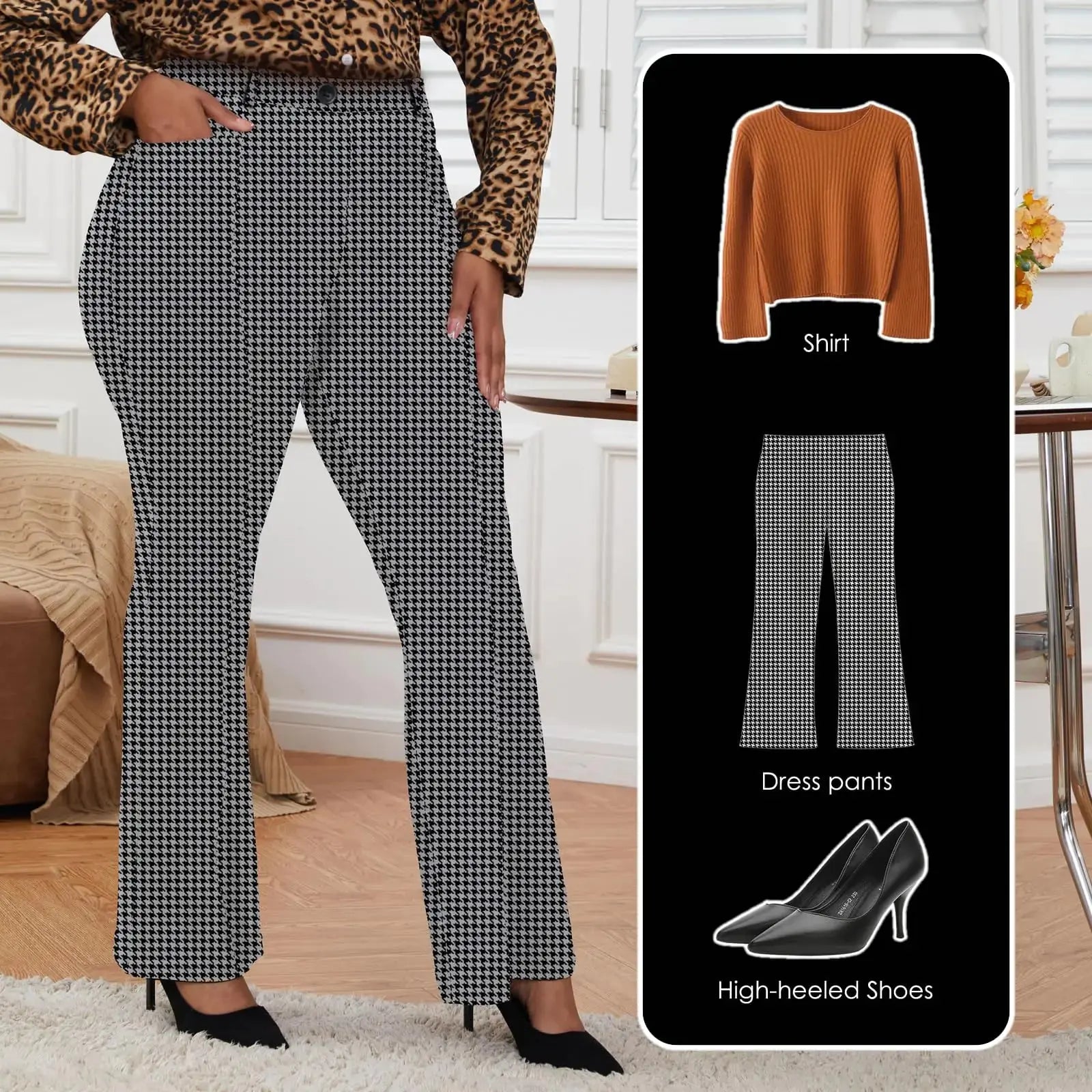 Wrinkle-Free Stretch Dress Pants Plus Size_Vivareflex_Online