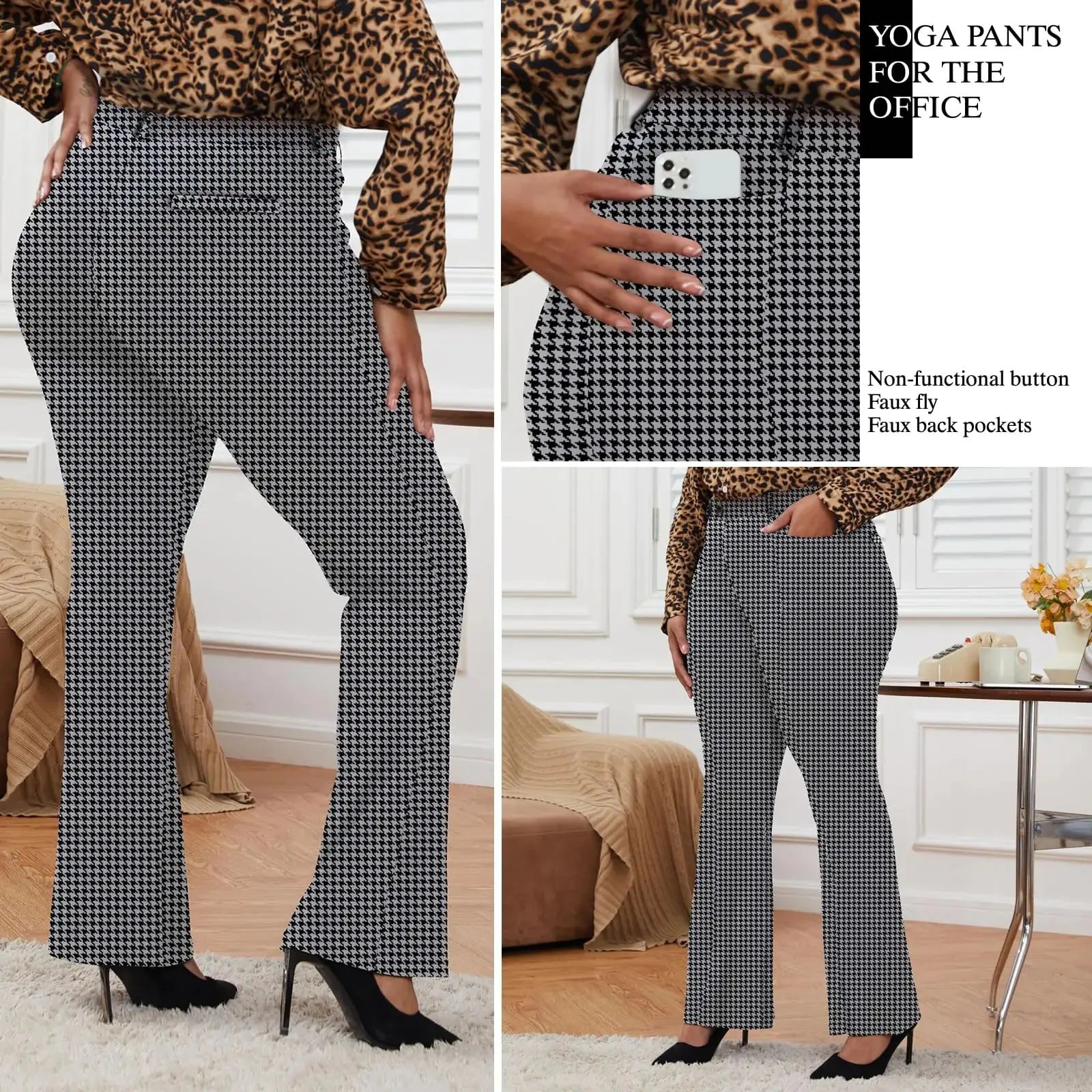 Wrinkle-Free Stretch Dress Pants Plus Size for Women_Vivareflex_Online