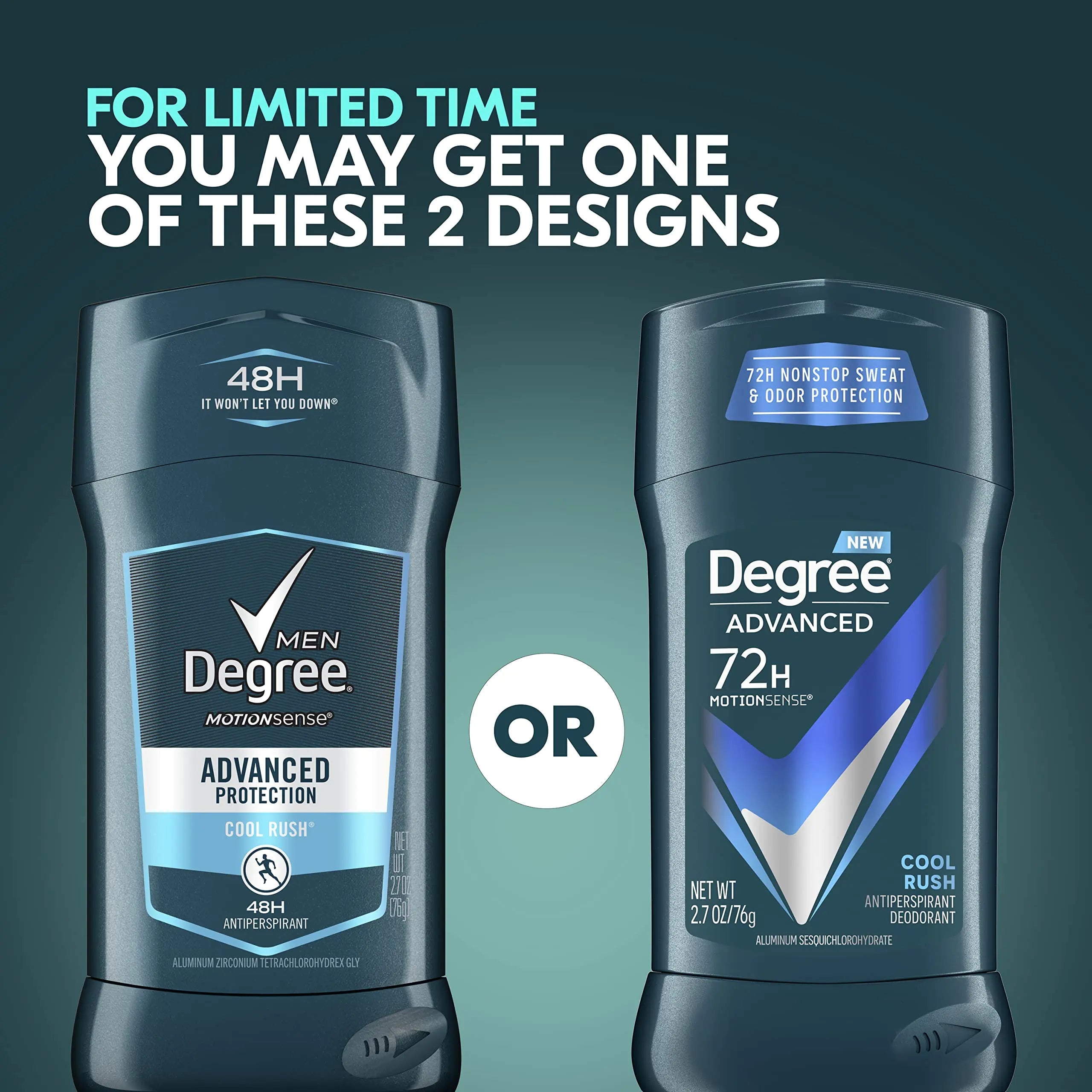 Degree Men Cool Rush Antiperspirant Deodorant - 72-Hour Protection, 4-Pack Vivareflex Online