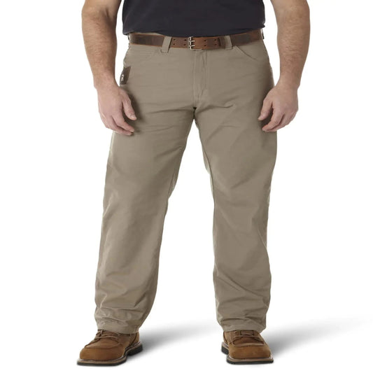 Wrangler Mens Riggs Workwear Technician Work Utility Pants - Dark Khaki Color