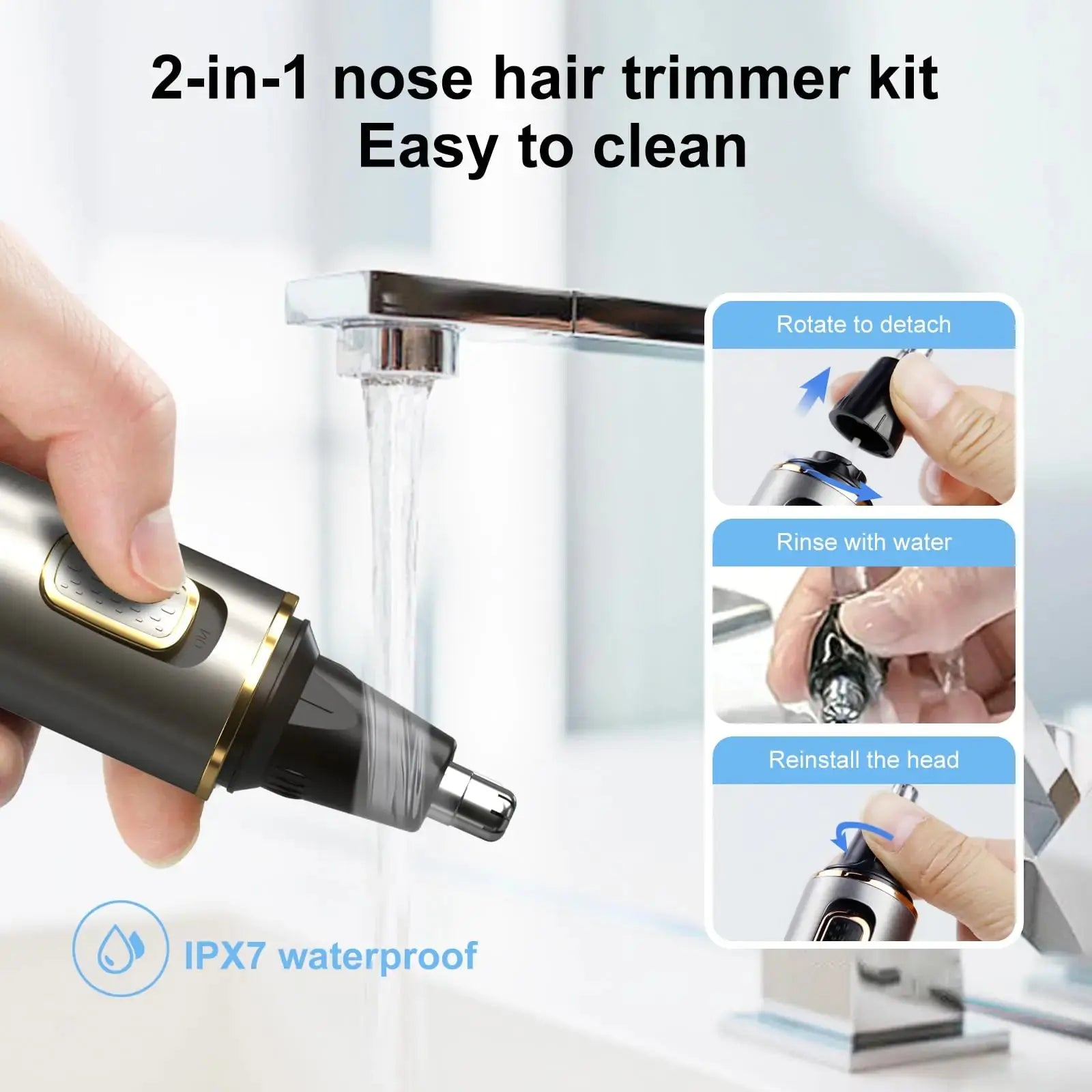 XOOMRSCP Nose Hair Trimmer Men Painless USB Rechargeable_Vivareflex_Online