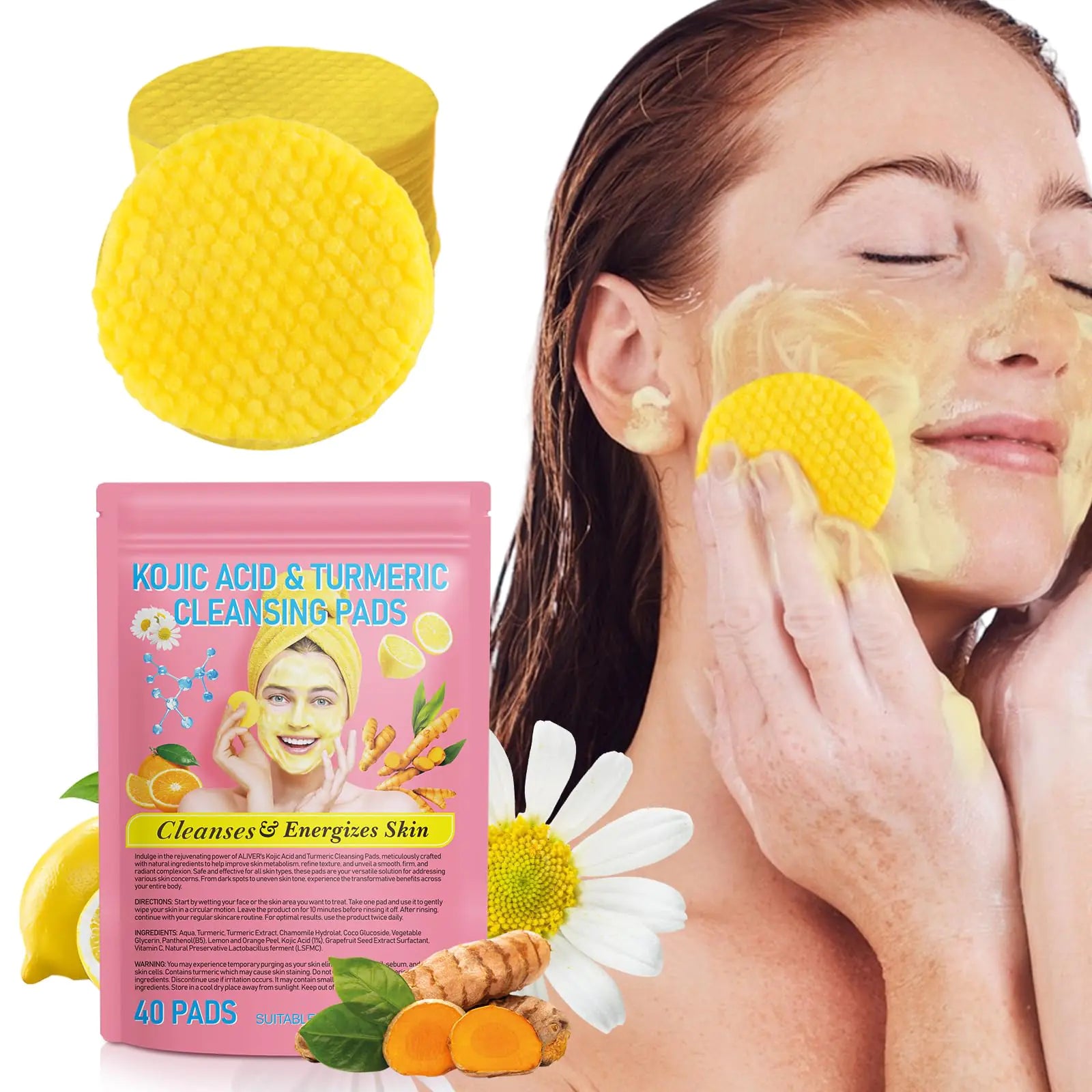 Xaarty Turmeric Kojic Acid Cleansing Pads_Vivareflex_Online