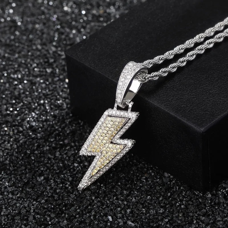 2020 Lightning Zircon Pendant Necklace for Men Vivareflex Online