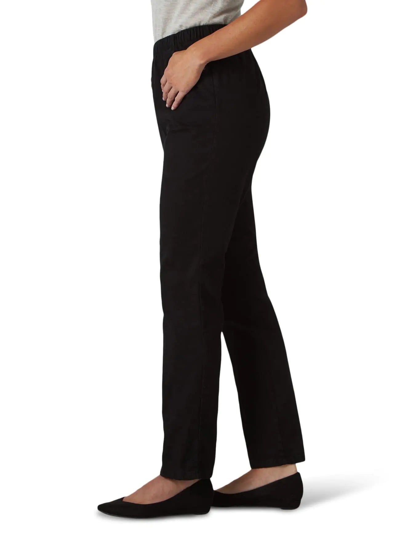 Pantalon legging élastique en denim noir chic petite