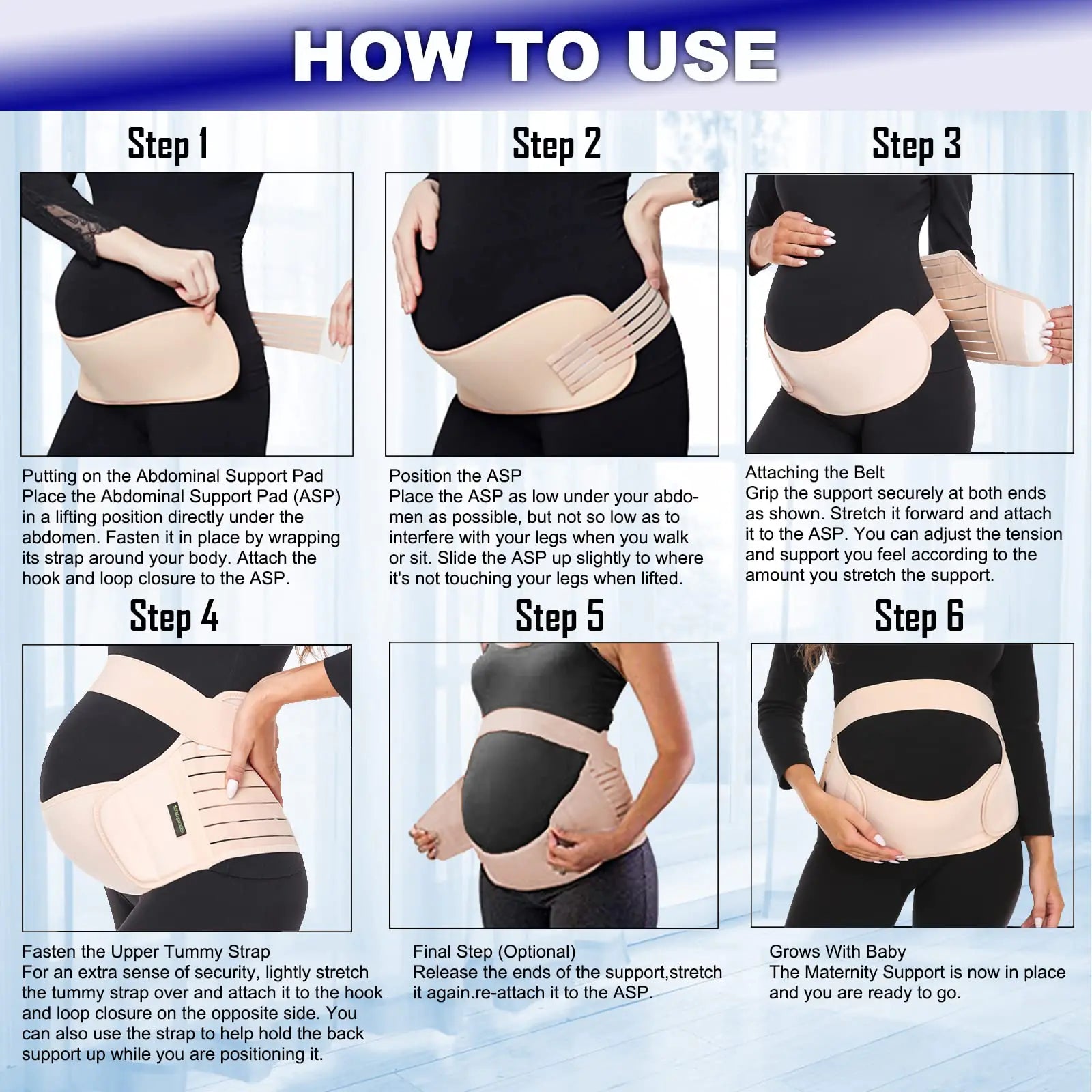 ChongErfei 3-in-1 Maternity Support Belt – Back, Pelvic, and Hip Pain Relief for Pregnancy (Black, Medium: Fits 35.5