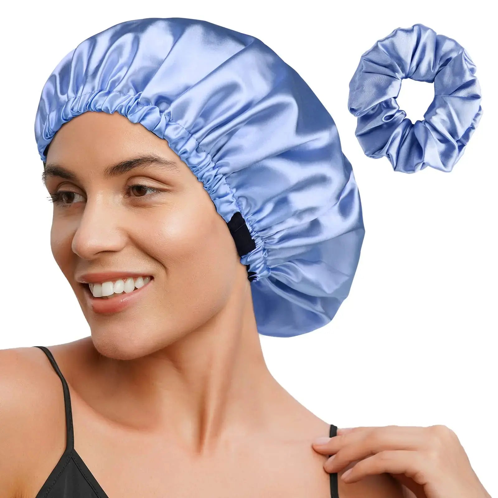 YANIBEST Satin Bonnet Silk Bonnet Adjustable Hair Bonnet for Sleeping Hair Bonnets for Women Curly Natural Hair One Size Brown - Vivareflex Online