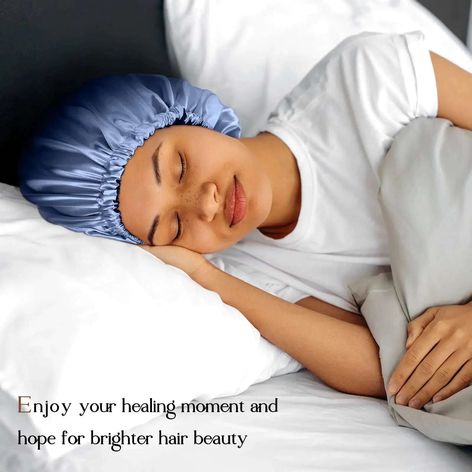 YANIBEST Satin Bonnet Silk Bonnet Adjustable Hair Bonnet for Sleeping Hair Bonnets for Women Curly Natural Hair One Size Brown - Vivareflex Online