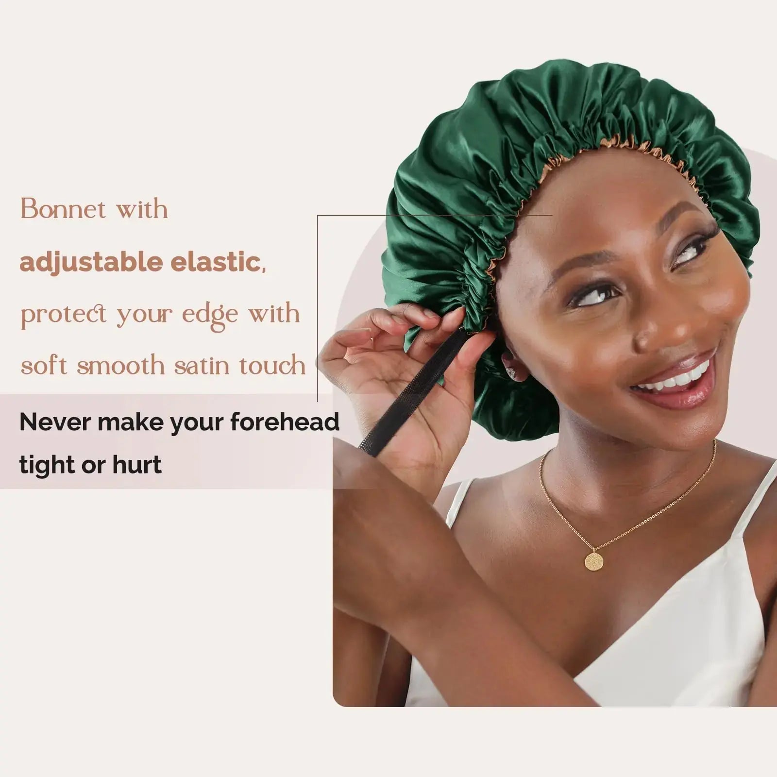 YANIBEST Satin Bonnet Silk Bonnet Adjustable Hair Bonnet for Sleeping Hair Bonnets for Women Curly Natural Hair One Size Brown - Vivareflex Online