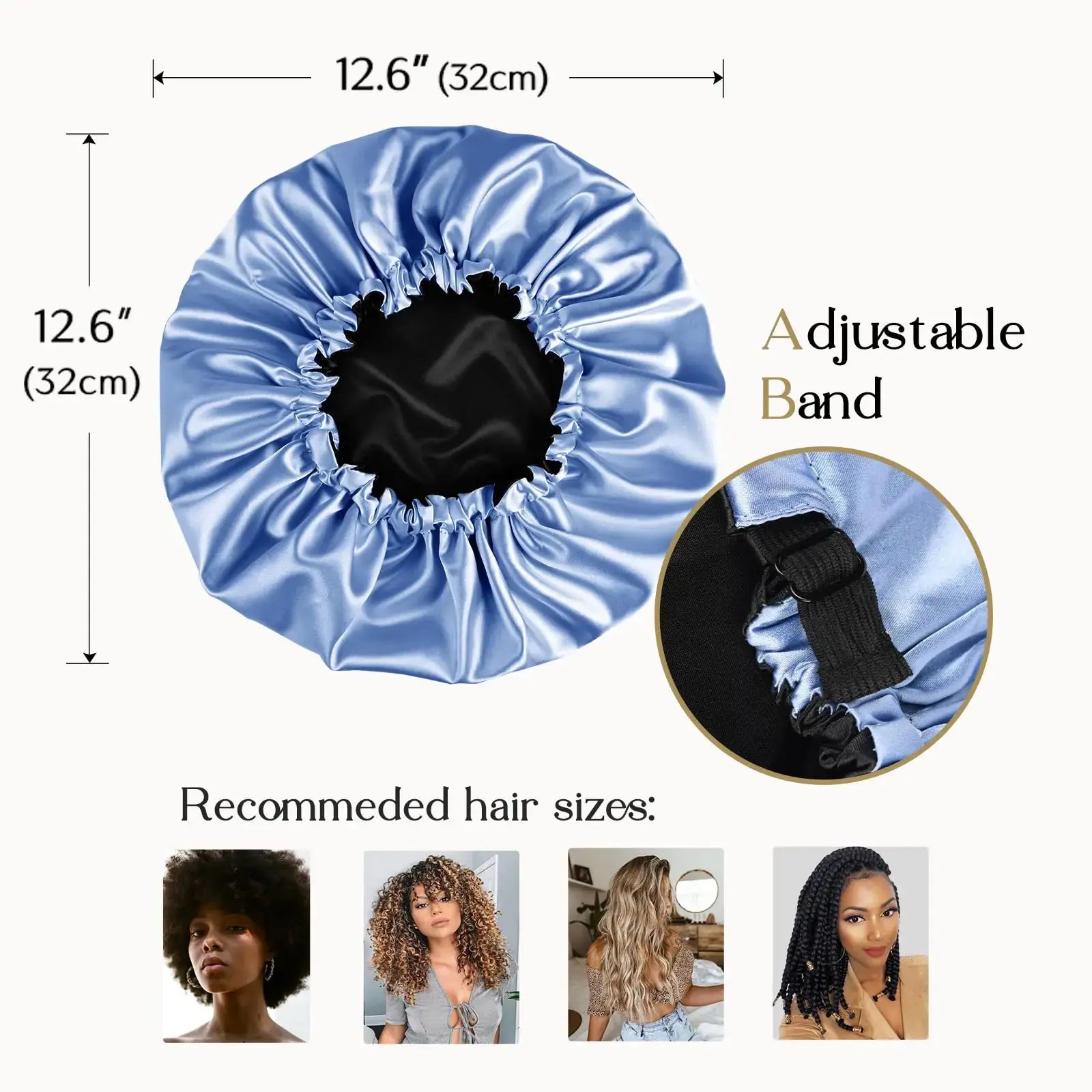 YANIBEST Satin Bonnet Silk Bonnet Adjustable Hair Bonnet for Sleeping Hair Bonnets for Women Curly Natural Hair One Size Brown - Vivareflex Online