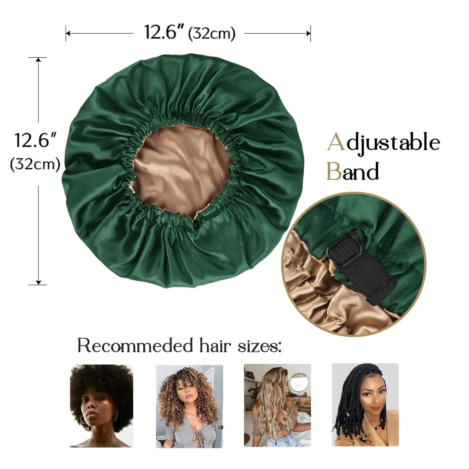 YANIBEST Satin Bonnet Silk Bonnet Adjustable Hair Bonnet for Sleeping Hair Bonnets for Women Curly Natural Hair One Size Brown - Vivareflex Online