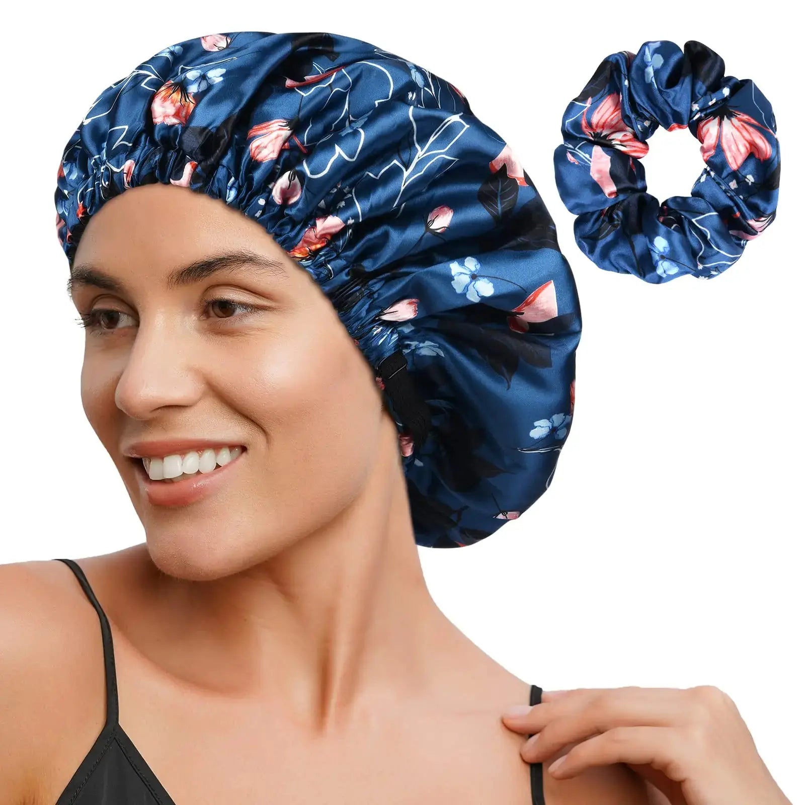 YANIBEST Satin Bonnet Silk Bonnet Adjustable Hair Bonnet for Sleeping Hair Bonnets for Women Curly Natural Hair One Size Brown - Vivareflex Online