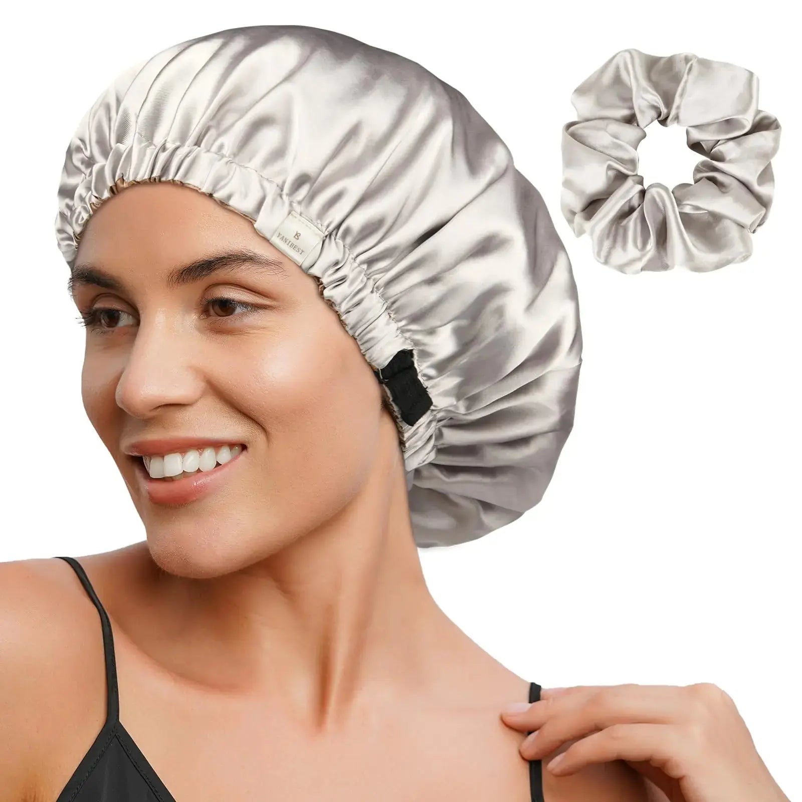 YANIBEST Satin Bonnet Silk Bonnet Adjustable Hair Bonnet for Sleeping Hair Bonnets for Women Curly Natural Hair One Size Brown - Vivareflex Online
