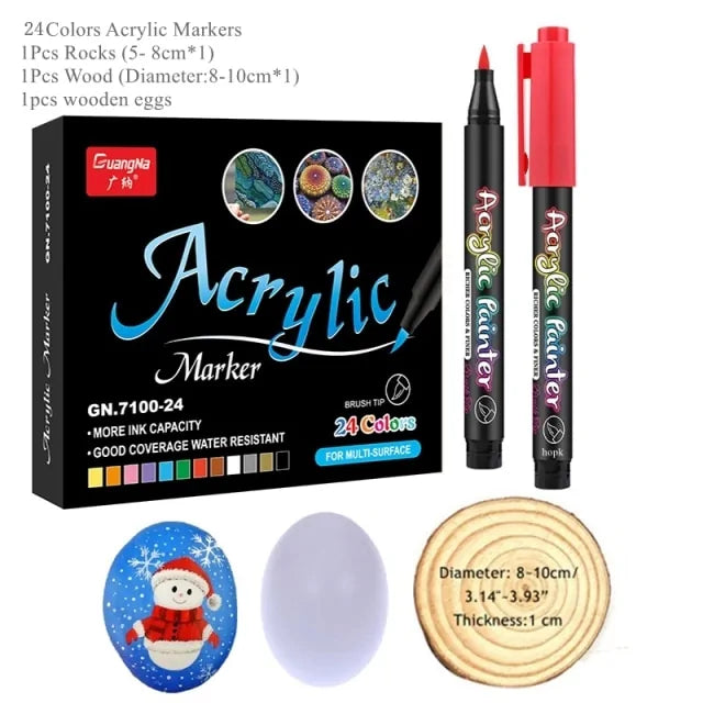 Stylos de peinture acrylique 36 couleurs