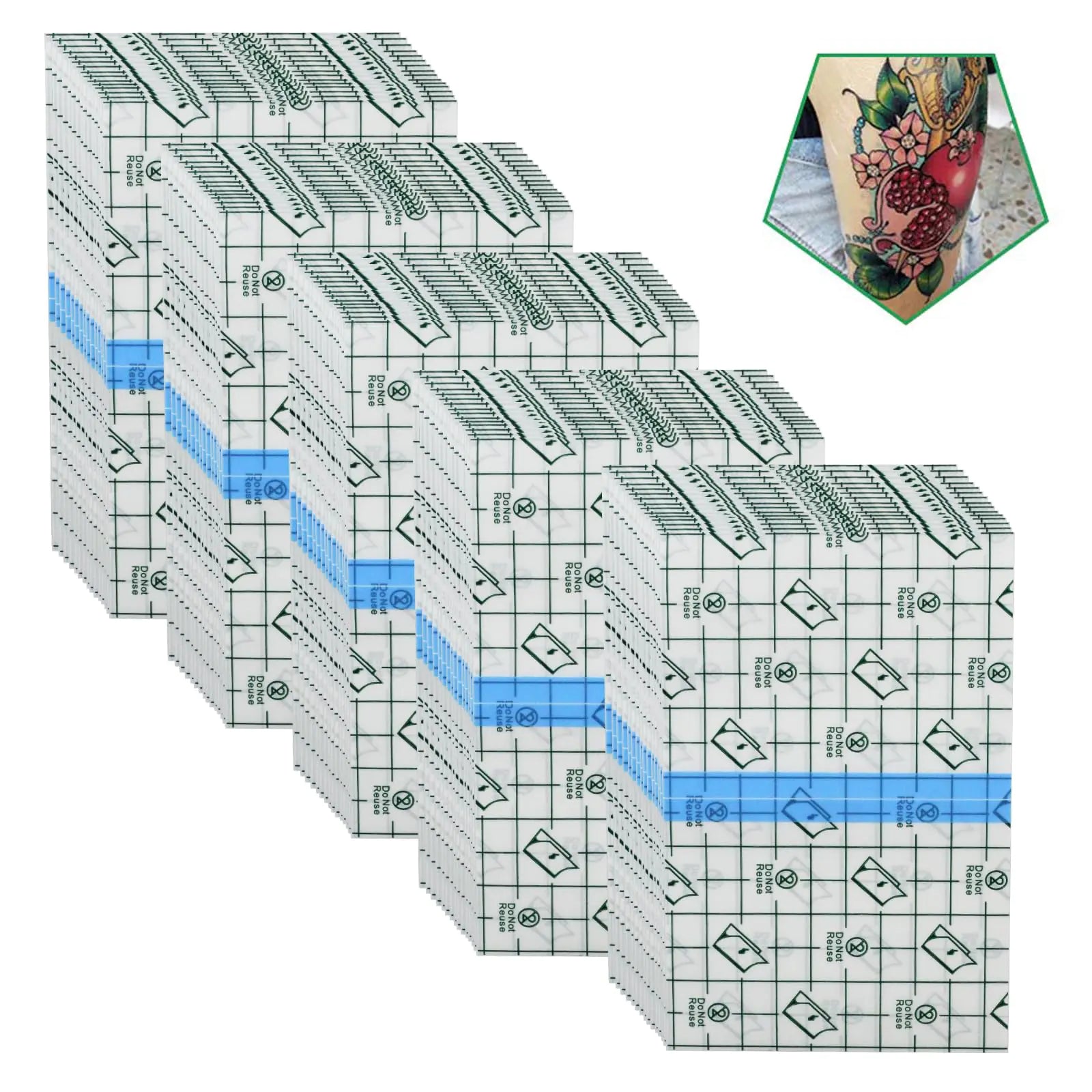 50 piezas de vendajes adhesivos elásticos impermeables de 4 x 6 pulgadas, película transparente para el cuidado posterior del tatuaje y reparación de la piel, envoltura adhesiva para suministros de tatuaje de 4 x 6 pulgadas (paquete de 50) 