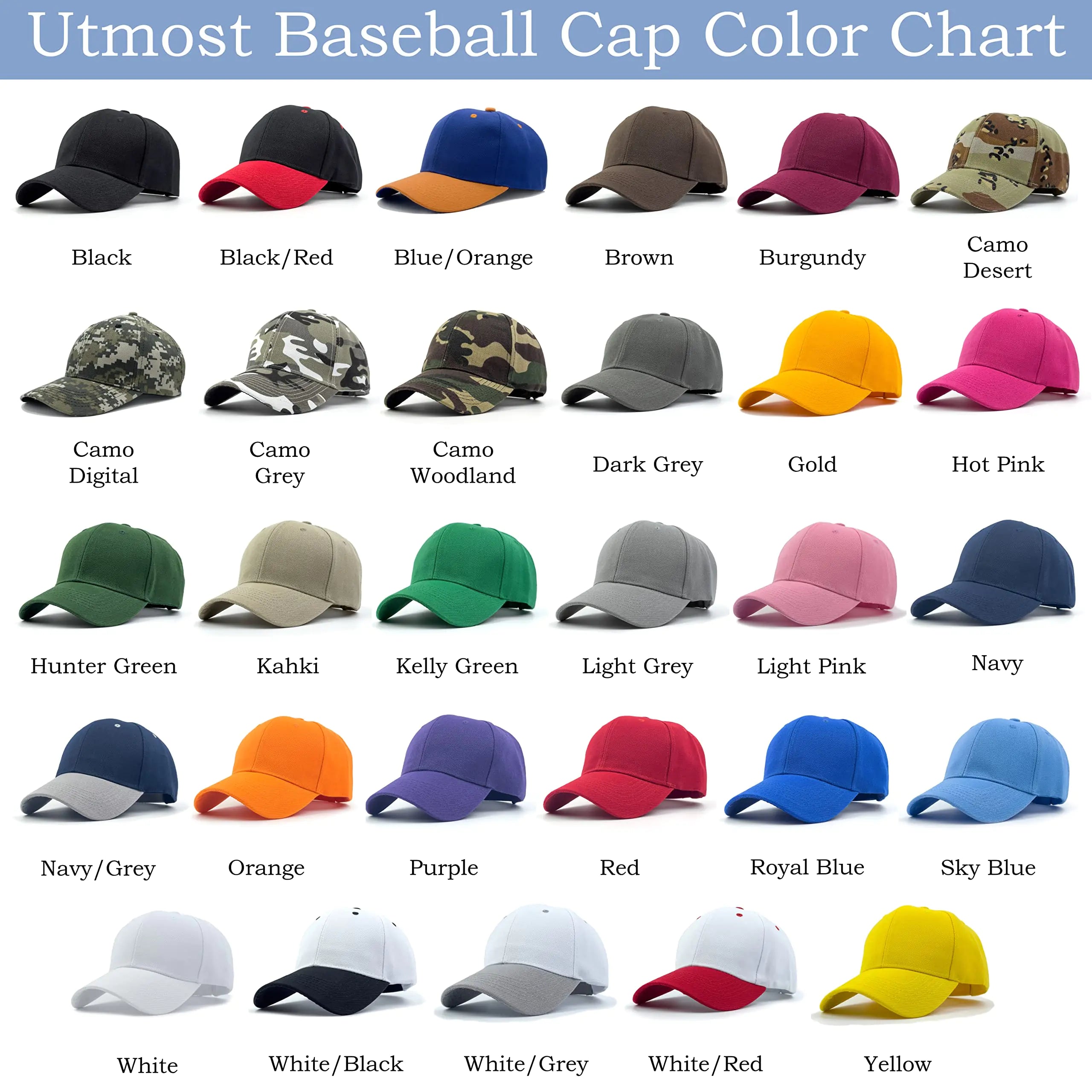 Utmost Structured Baseball Cap with Adjustable Closure - Performance Hat for Outdoor Activities and Custom Embroidery 1pc Black - Vivareflex Online