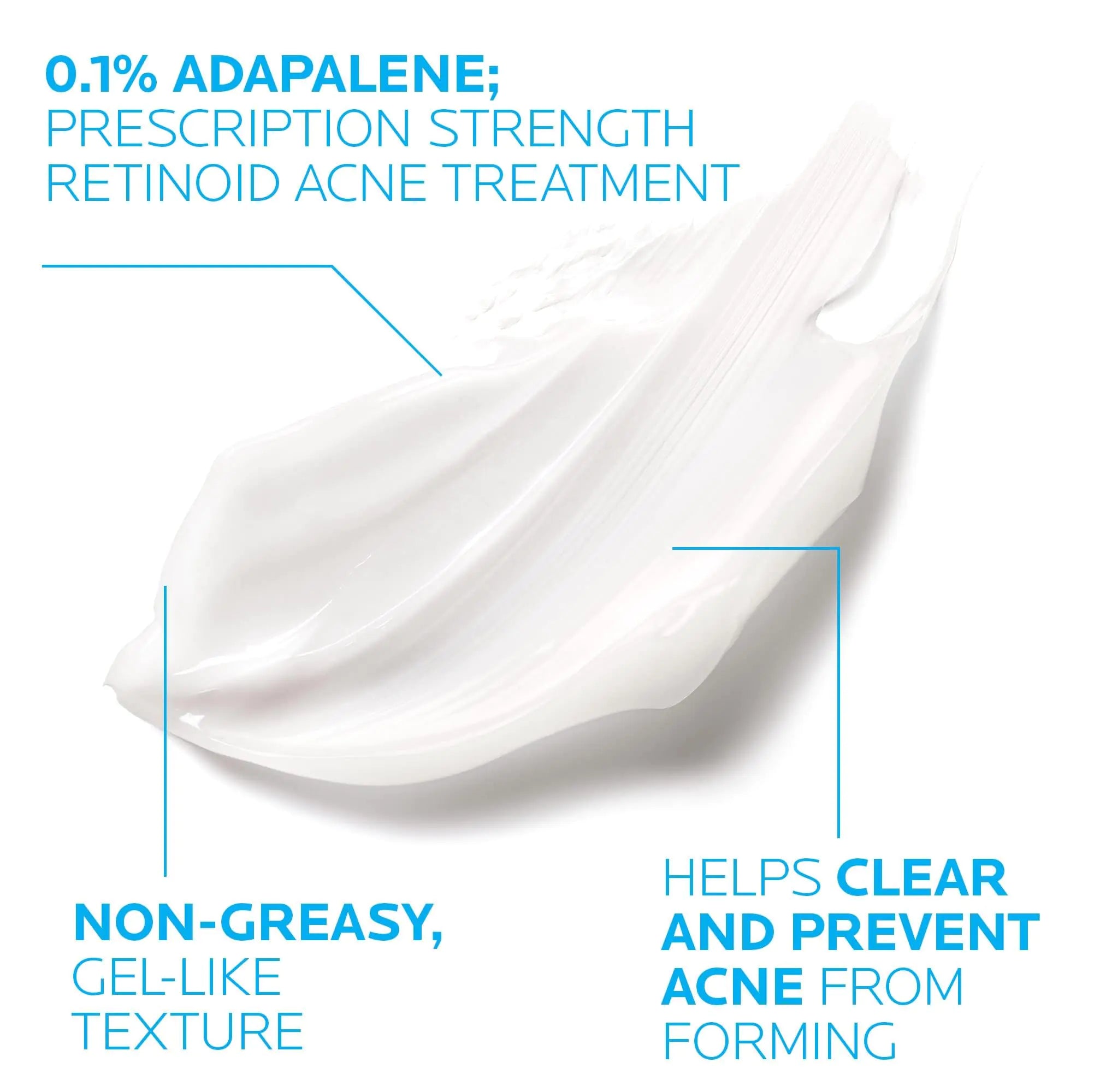 La Roche-Posay Effaclar Adapalene Gel 0.1% Acne Treatment - Retinoid Acne Cream for Clearer Skin