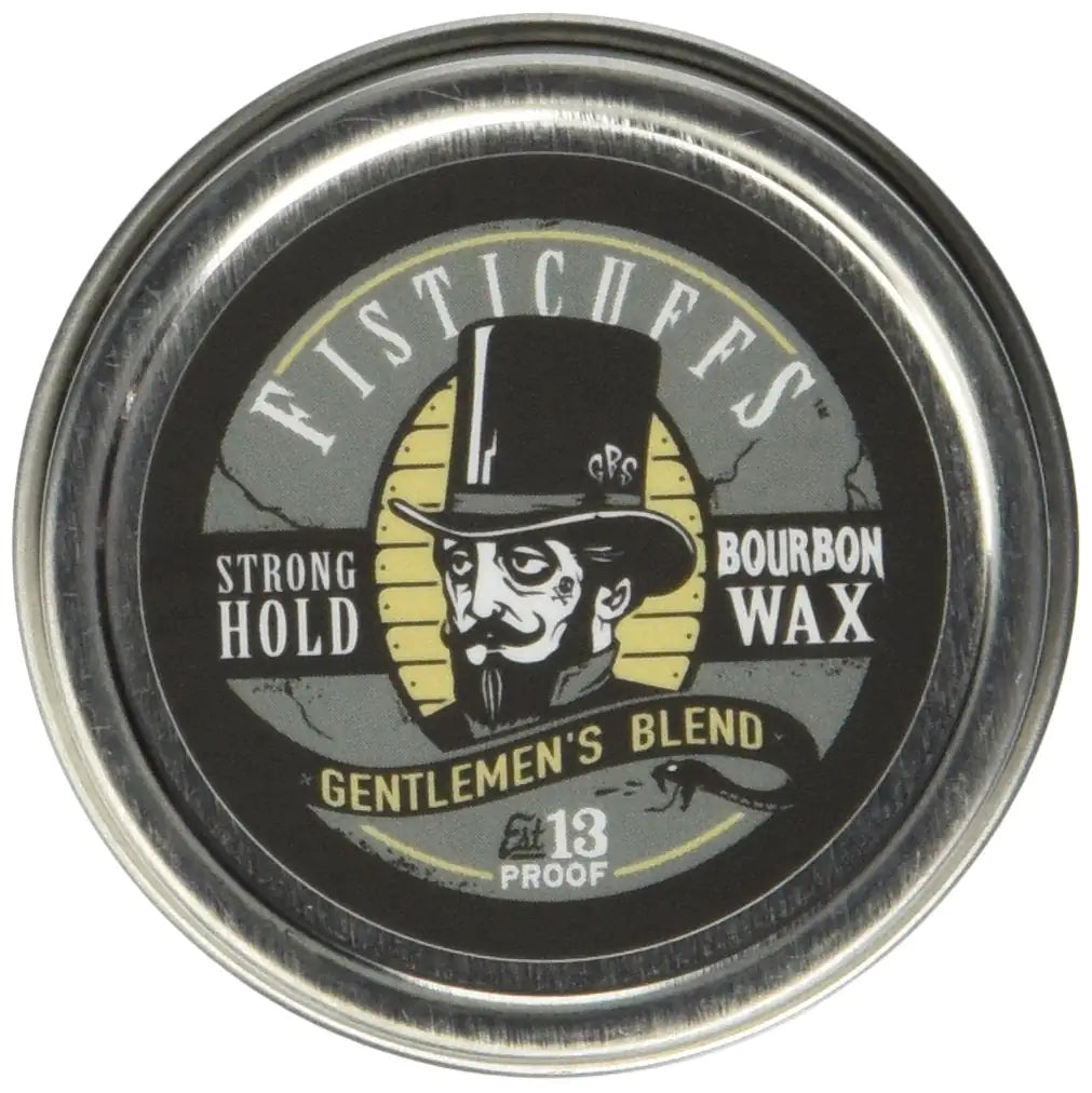 Cire à moustache à tenue forte Grave Before Shave Fisticuffs Gentlemen's Blend 1 OZ. Boîte de santal 1 once (paquet de 1)