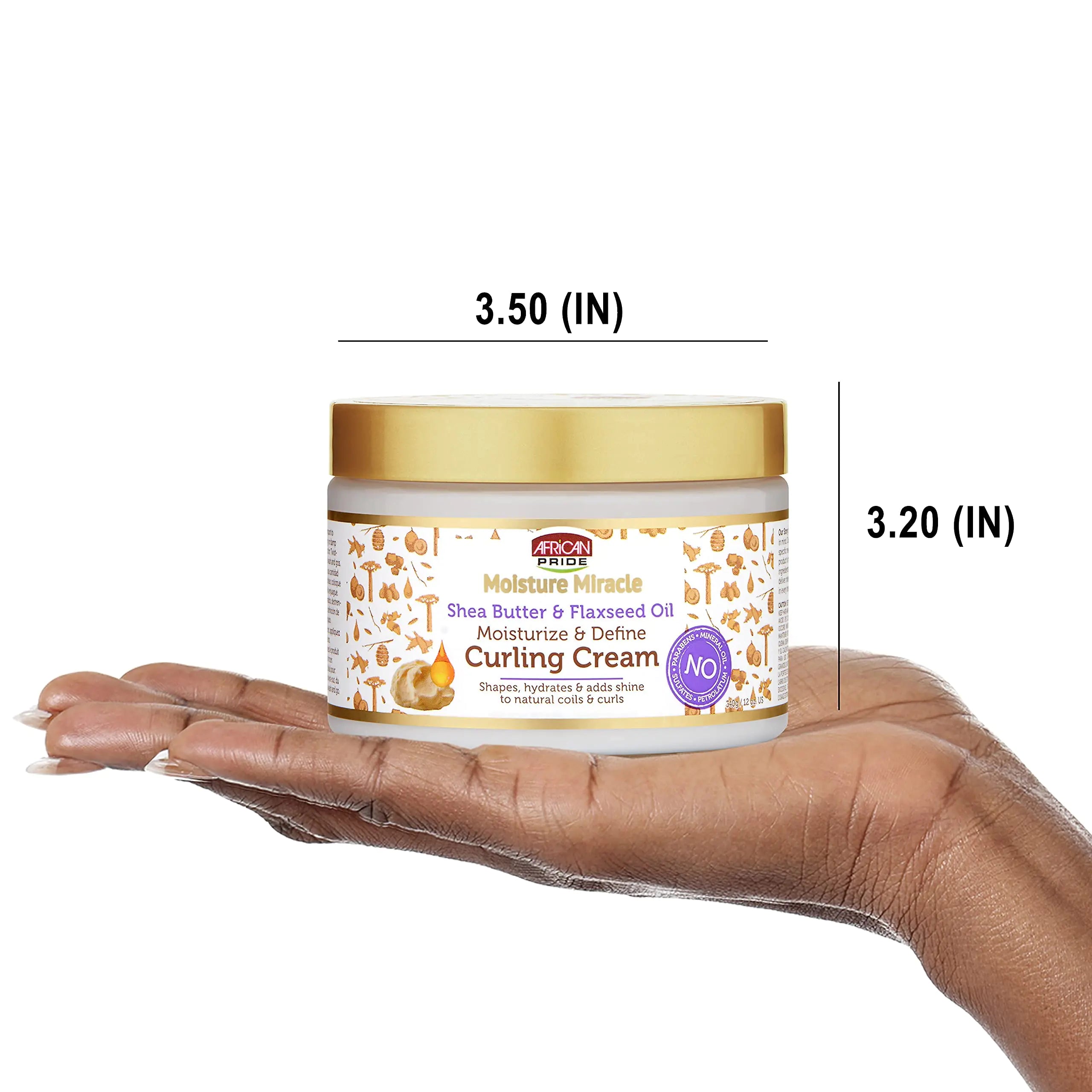 African Pride Moisture Miracle Curl Cream, Hydrate & Strengthen 12oz (Pack of 1) 12 Ounce (Pack of 1) Curling Cream