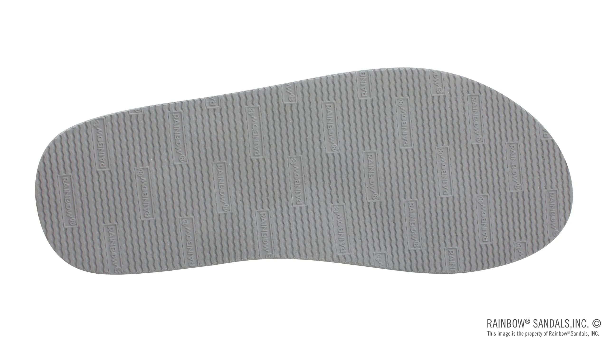 Sandalias Rainbow de piel para hombre de una sola capa con tiras anchas y arco 13,5-15 turquesa/gris 