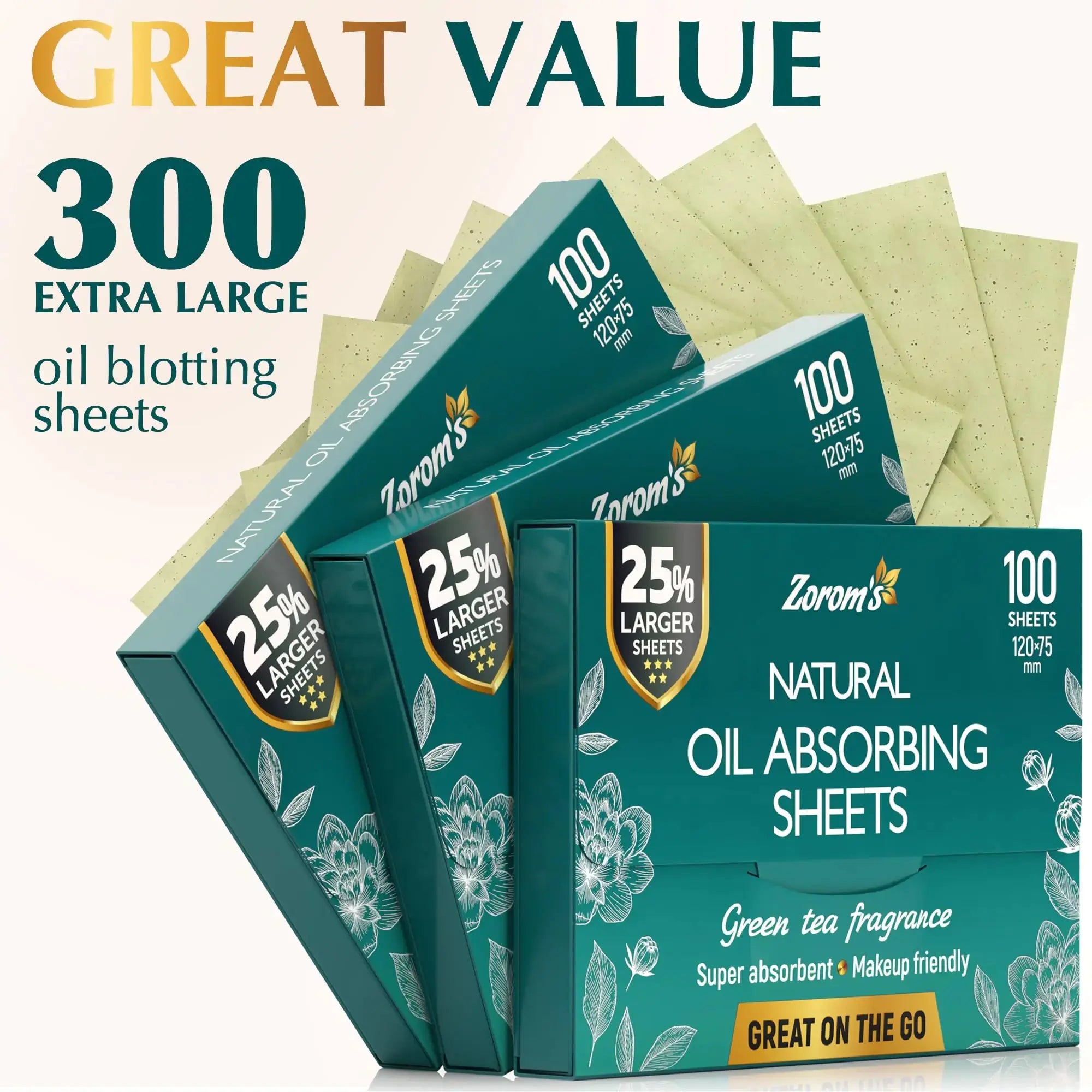300 Makeup Friendly Blotting Papers for Face - Easy Dispensing_Vivareflex_Online