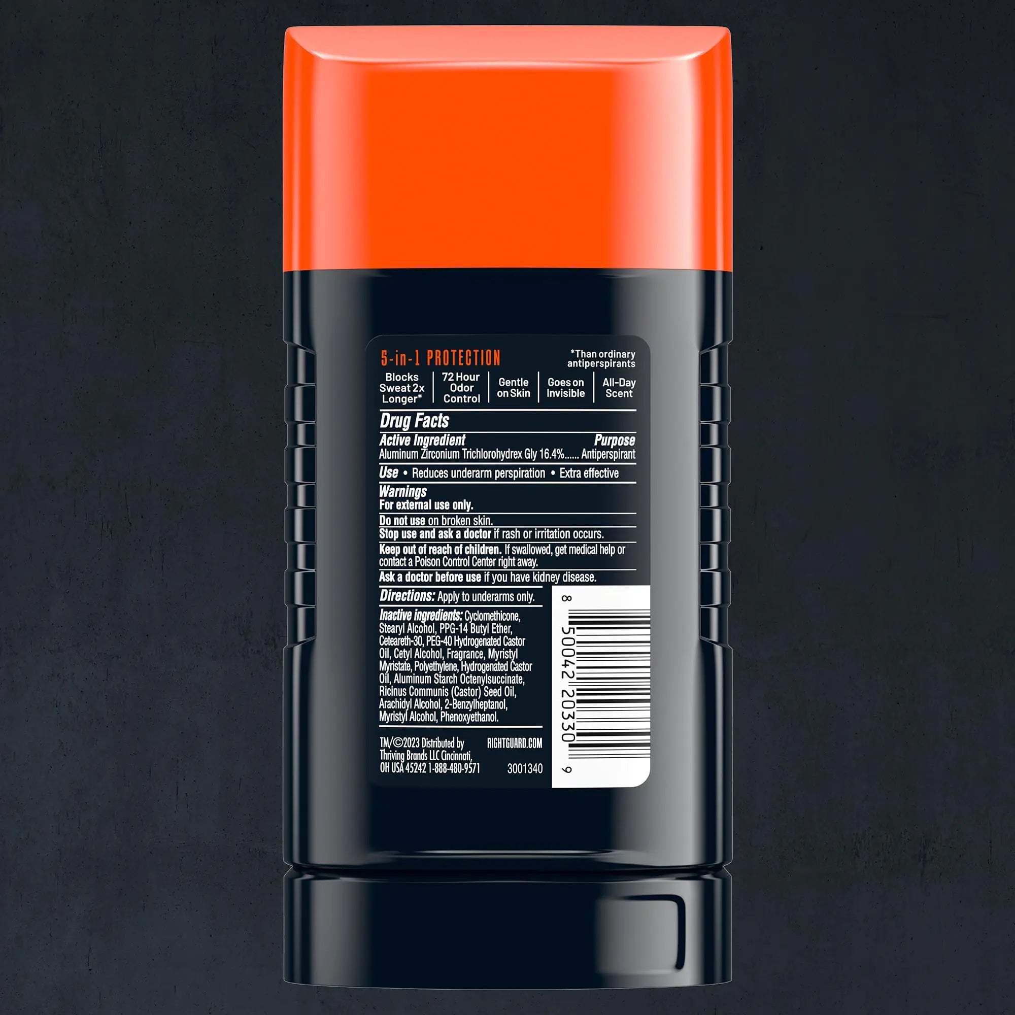 Desodorante y antitranspirante sólido invisible Right Guard Xtreme Defense, control de olores durante 72 horas, aroma refrescante, 2,6 oz (4 unidades) Barra de 2,6 oz (paquete de 4)