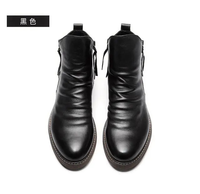 Retro Ankle Non-Slip Leather Boots Men Vivareflex Online