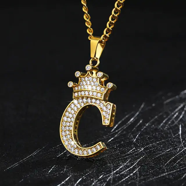 Perfect Accessory Zircon Alphabet Necklace Personalized Pendant_Vivareflex_Online