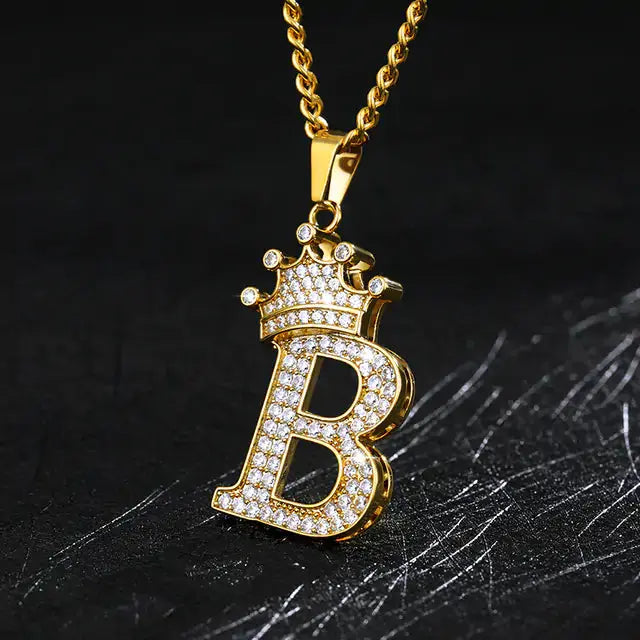 Accessory Zircon Alphabet Necklace Personalized Pendant_Vivareflex_Online