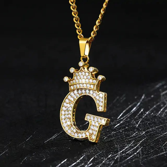 Accessory Zircon Alphabet Necklace_Vivareflex_Online