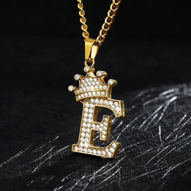 Sleek Design Zircon Alphabet Necklace - Personalized_Vivareflex_Online