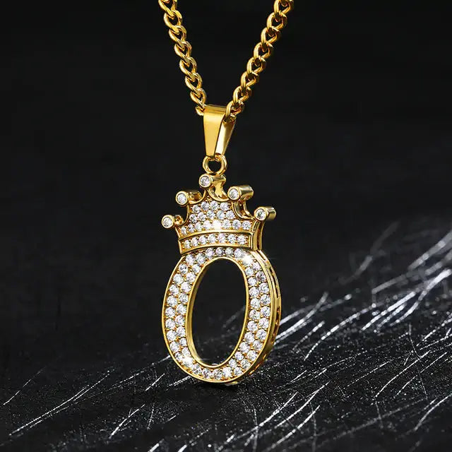 Sleek Design Zircon Alphabet Necklace Personalized_Vivareflex_Online