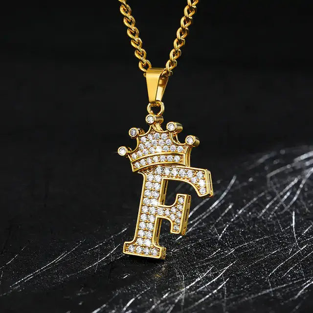 High-Quality Materials Zircon Alphabet Necklace - Personalized Pendant_Vivareflex_Online