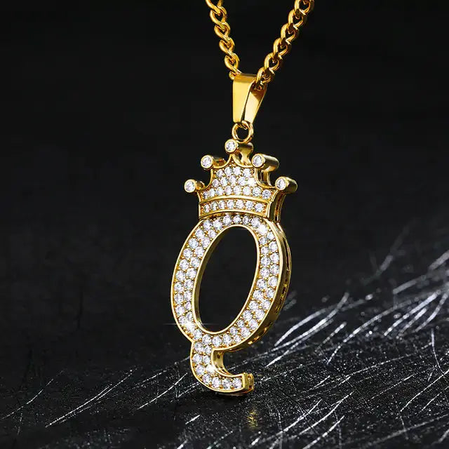 Zircon Alphabet Necklace - Pendant Casual or Formal_Vivareflex_Online