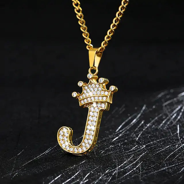 Zircon Alphabet Necklace Pendant Casual Formal_Vivareflex_Online