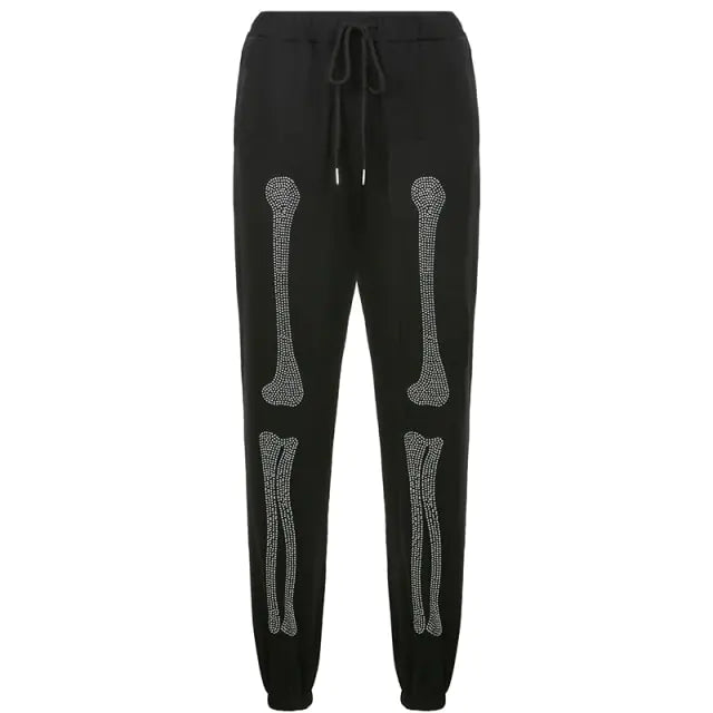 Bone Rhinestone Women Sweatpants and Jacket Vivareflex Online