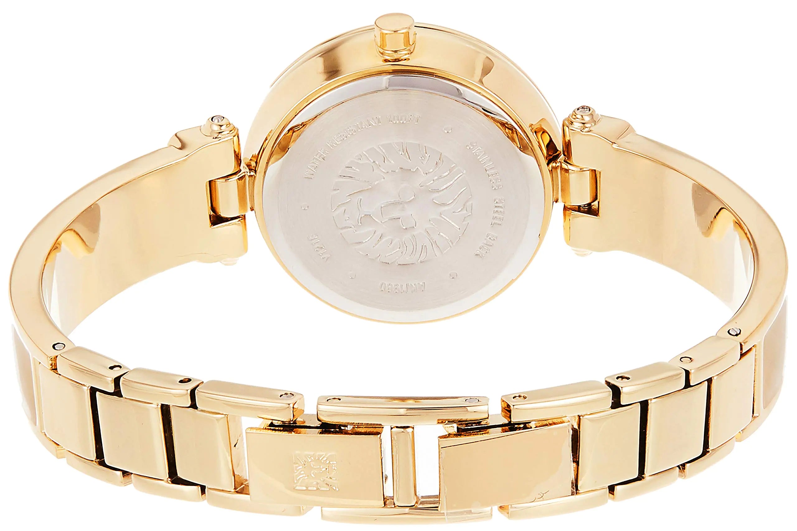 Anne Klein Women's Genuine Diamond Dial Bangle Watch Tan/Gold - Vivareflex Online