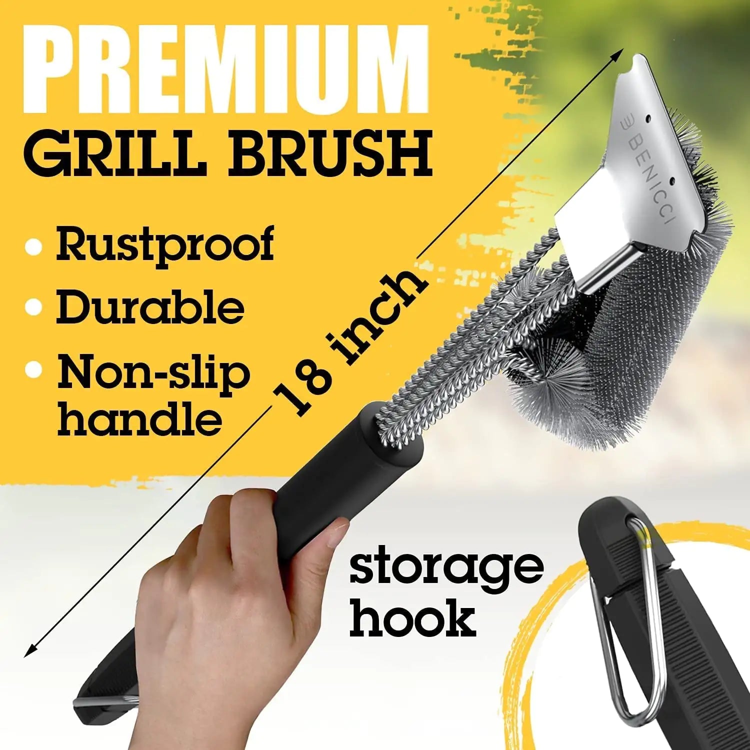 Ultimate Grill Master Brush & Scraper - Safe for All Grates Vivareflex Online