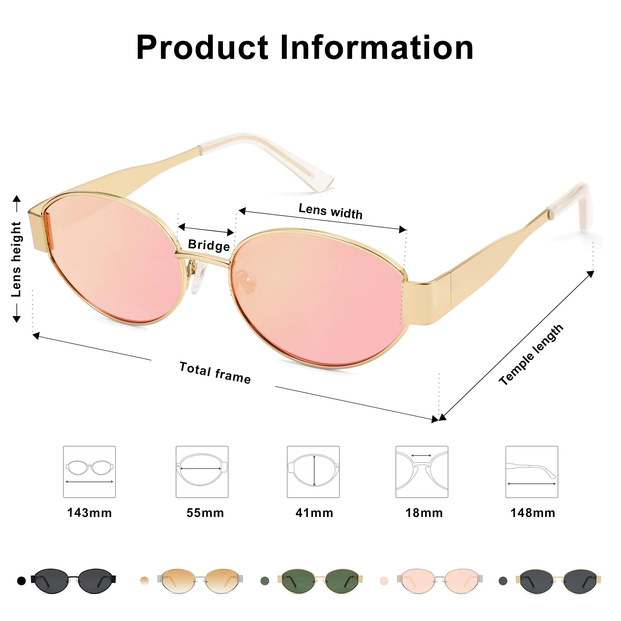 SOJOS Retro Oval Sunglasses for Women Men Trendy Sun Glasses Classic Shades UV400 Protection SJ1217 Gold/Grey - Vivareflex Online