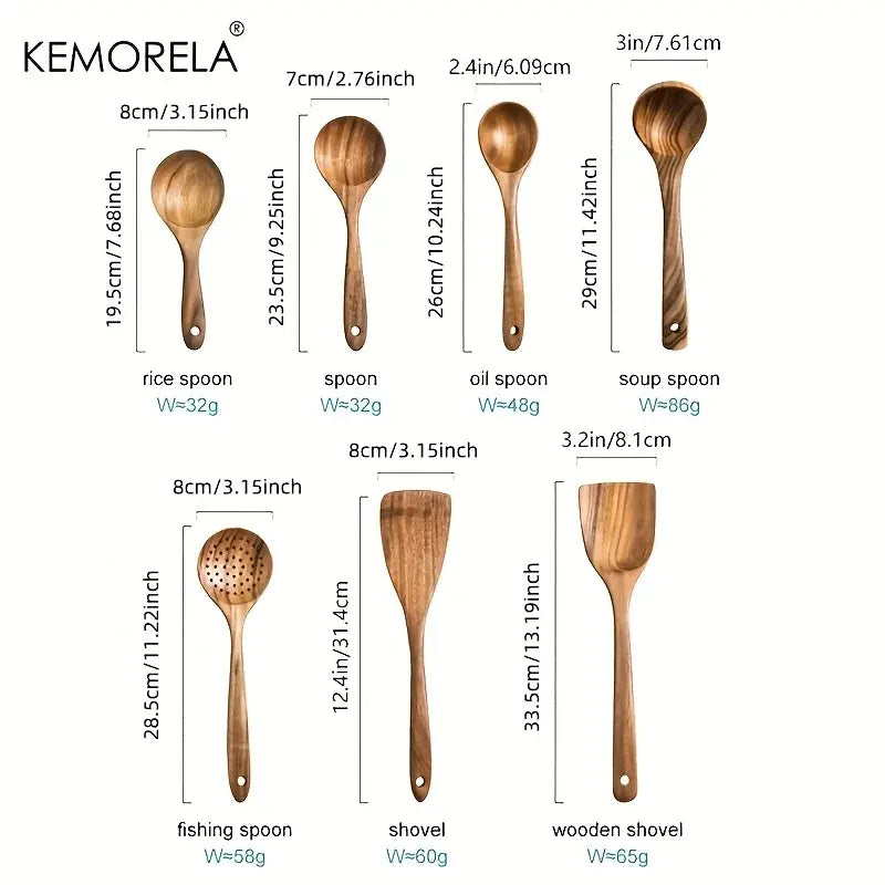 Natural Wood Tableware Spoon Ladle - Vivareflex Online