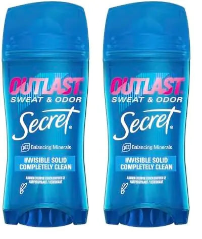 Secret Outlast Completely Clean Antiperspirant, 2.6 oz (Pack of 2) - Vivareflex Online