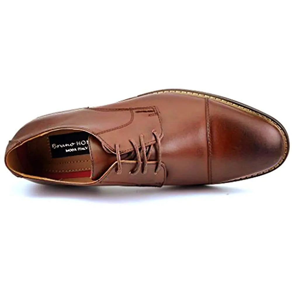 Chaussures habillées à lacets à bout golf classiques et modernes pour hommes de Bruno Moda Italy Prince