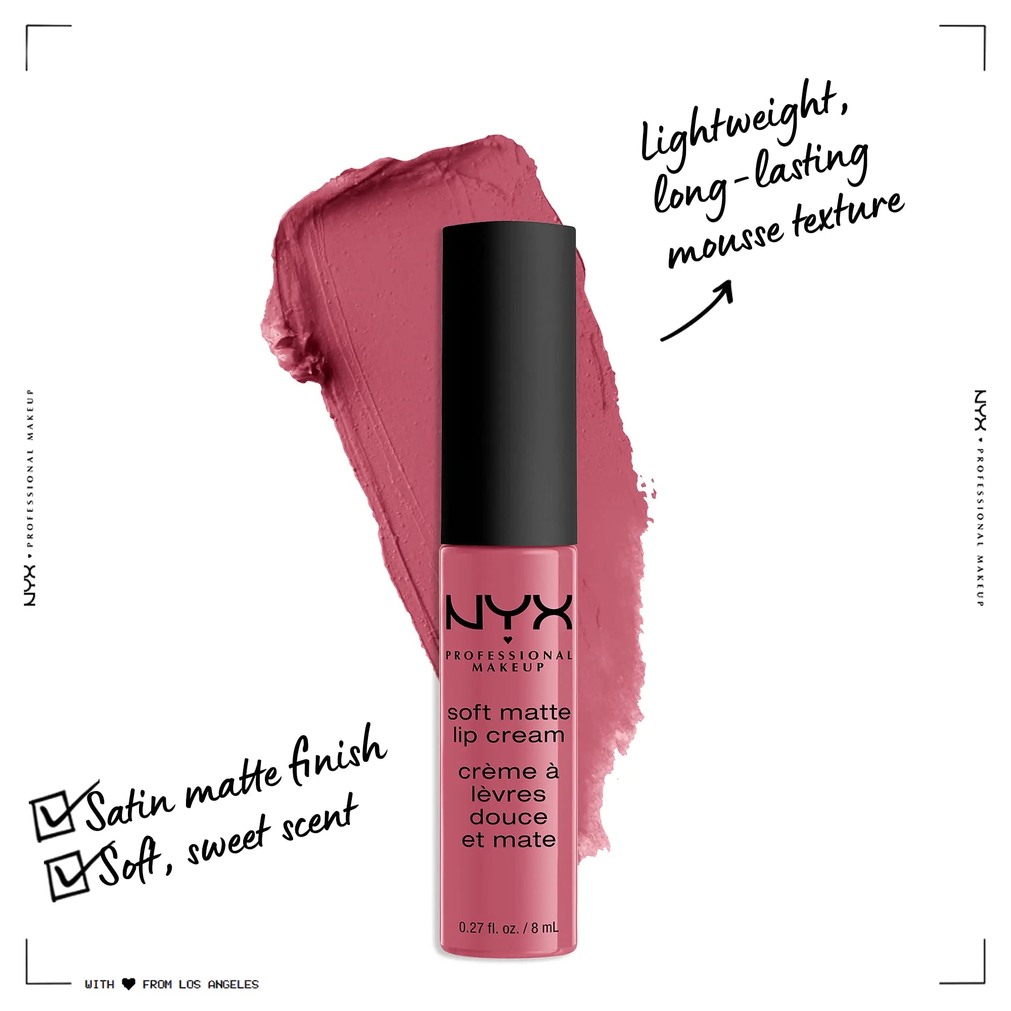 NYX PROFESSIONAL MAKEUP Soft Matte Lip Cream, Lightweight Liquid Lipstick - Montreal (Mauvey Pink) 0.27 Fl Oz - Vivareflex Online