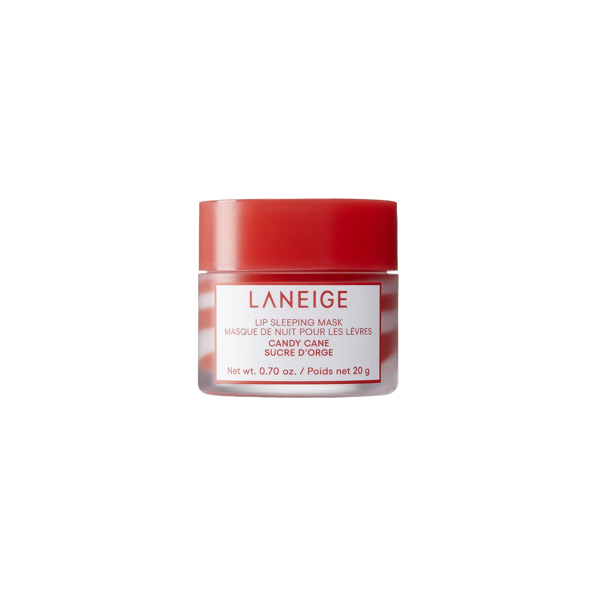 LANEIGE Lip Sleeping Mask: Nourish, Hydrate, Vitamin C, Murumuru & Shea Butter, Antioxidants, Flaky, Dry Lips Candy Cane Swirl - Vivareflex Online