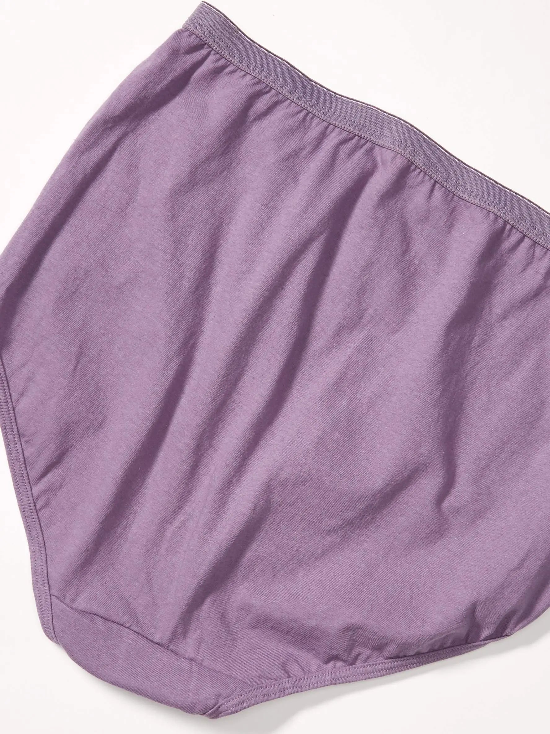 Calzoncillos tipo slip de algodón de cintura alta Just My Size de Hanes para mujer, paquete de 6 (los colores pueden variar), mezcla de estampados y colores lisos 13 